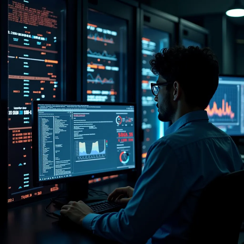 A network administrator analyzing data from a port scan