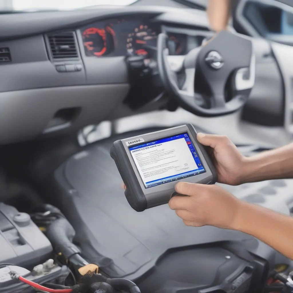 Nissan Consult 3 Scan Tool Used on a Nissan