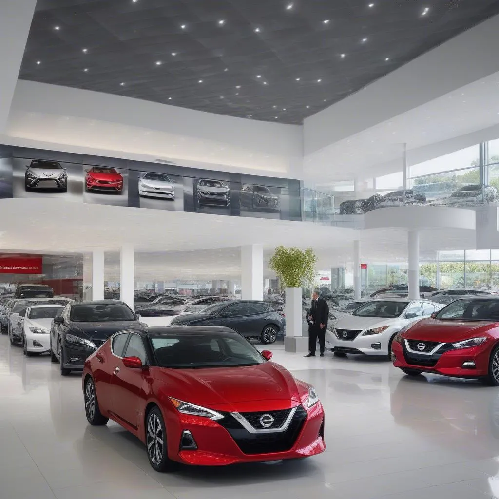 Modern Nissan Car Dealership