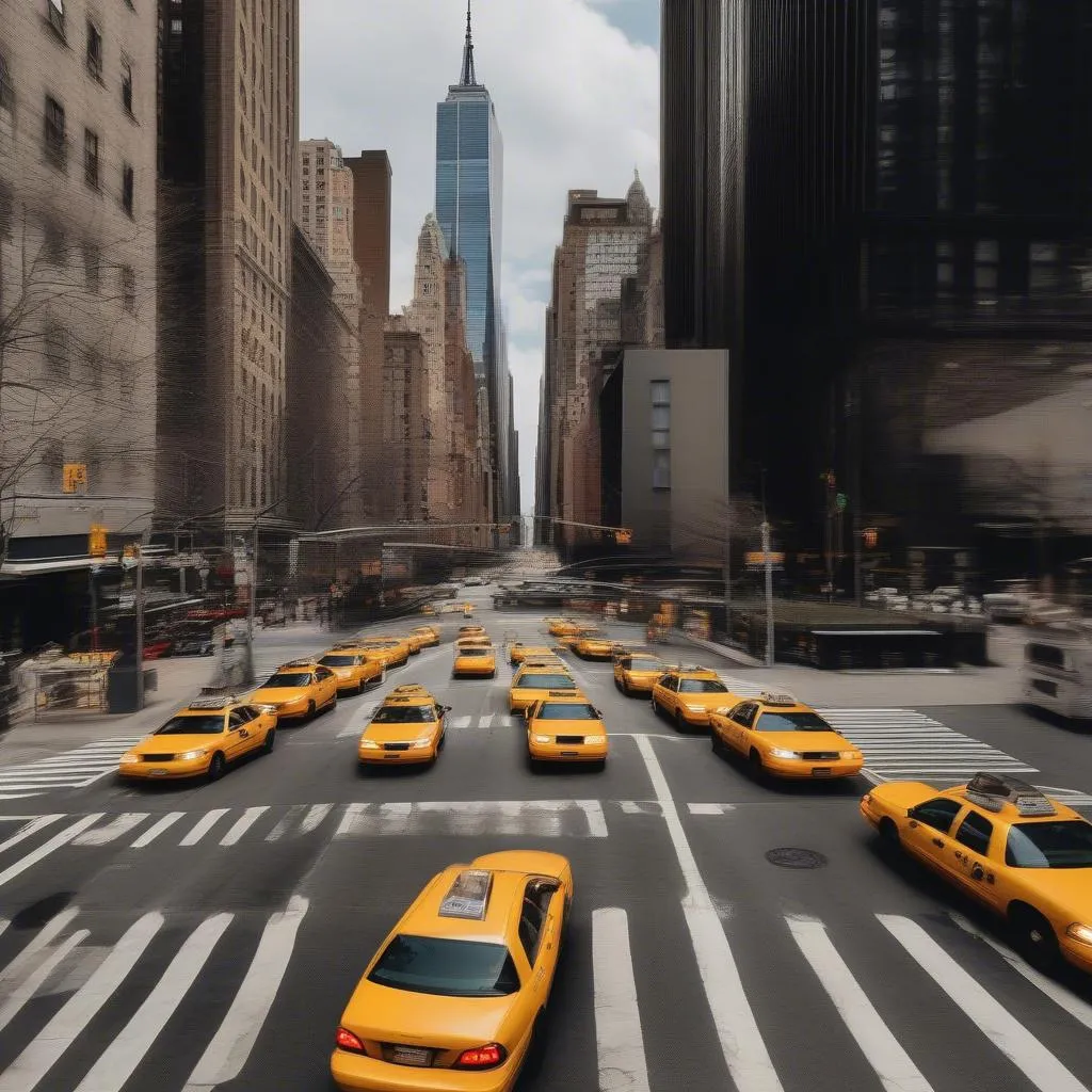 Time-lapse of busy traffic in New York City