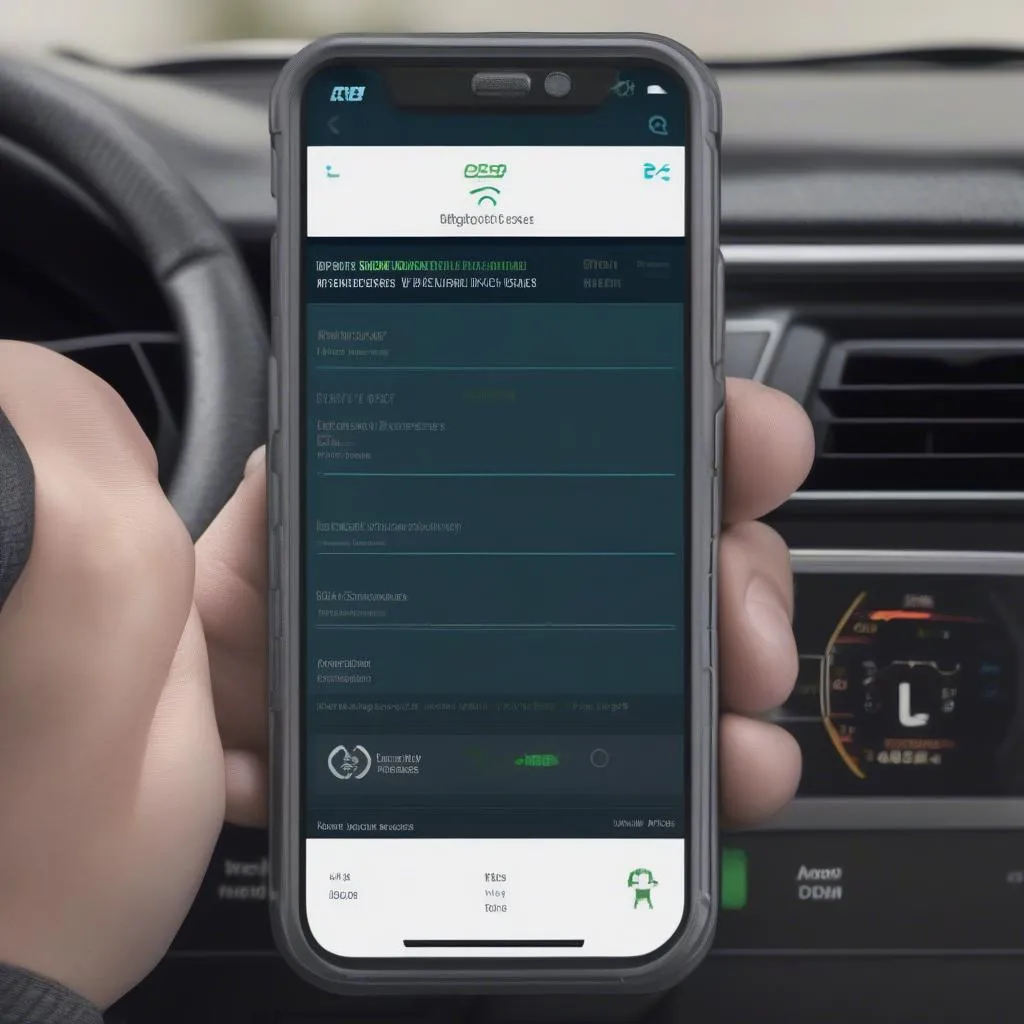 OBD Advanced Bluetooth Scan Tool App Interface
