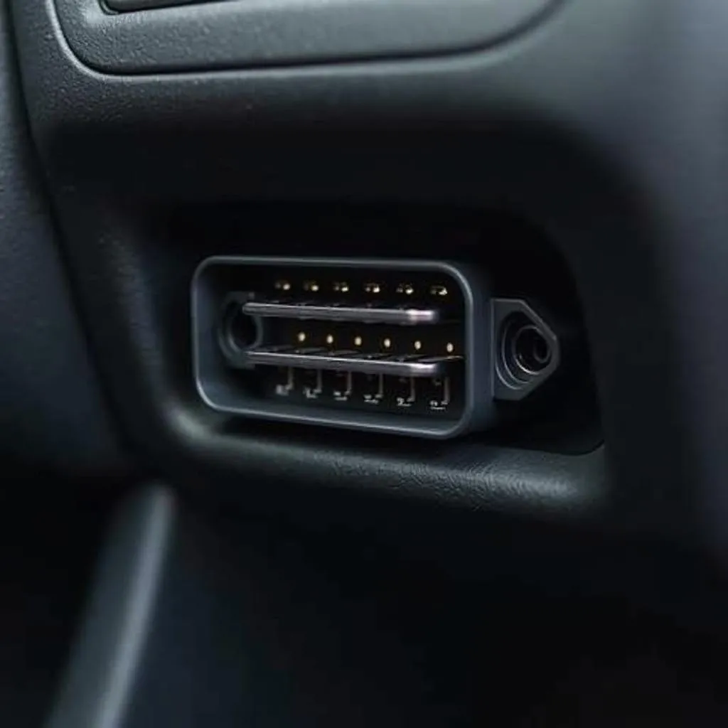 OBD-II port in a car