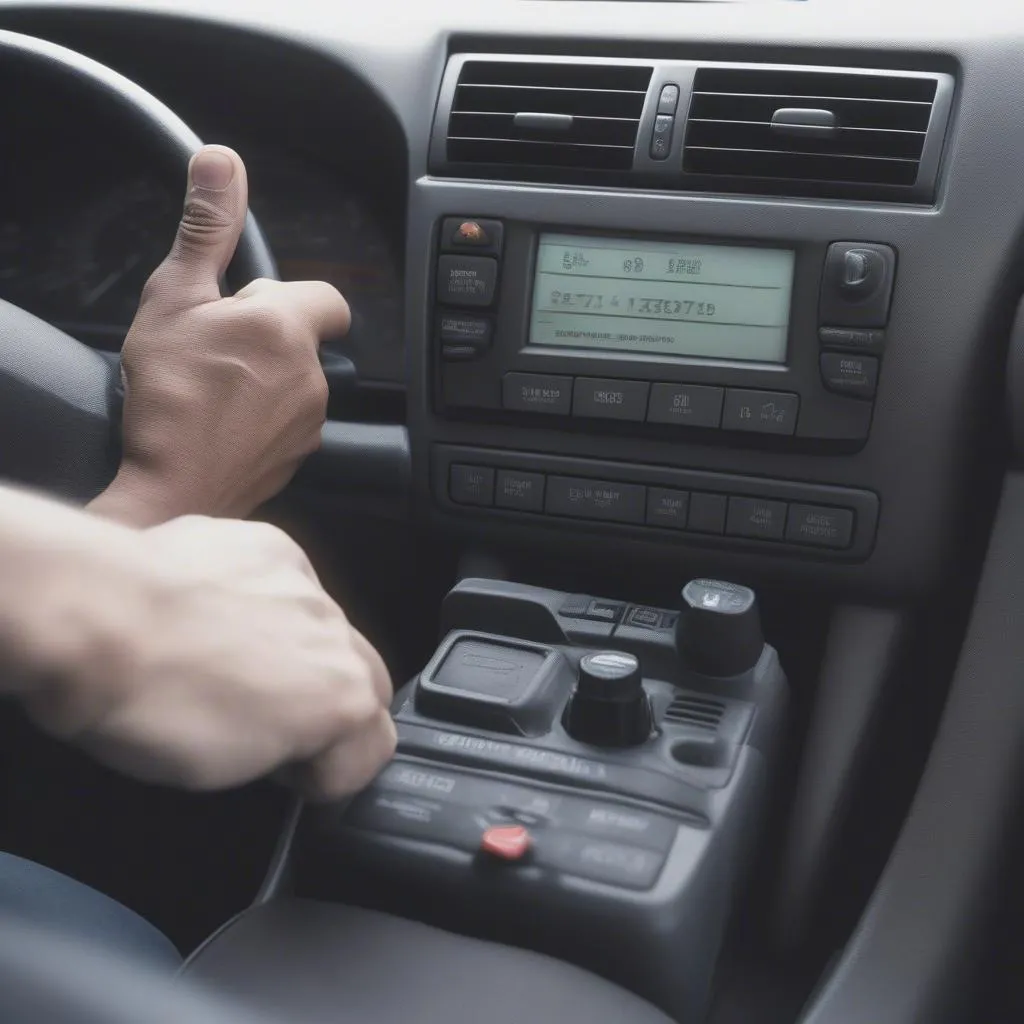 OBD Scanner plugged into a 1998 Toyota Camry