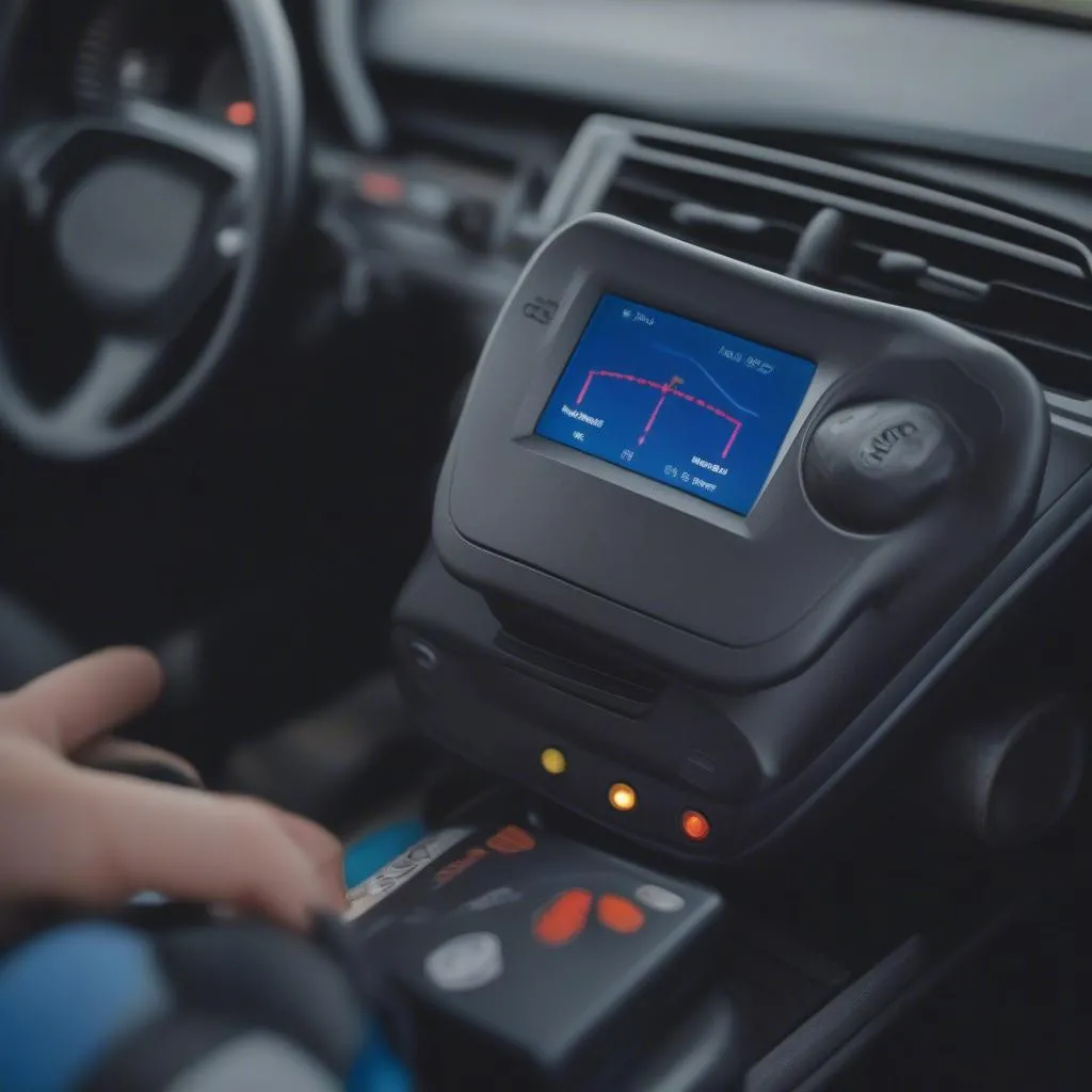 OBD Scanner Connected to a Car