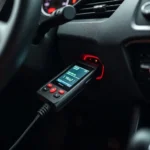 Car OBD Scanner Plugged In