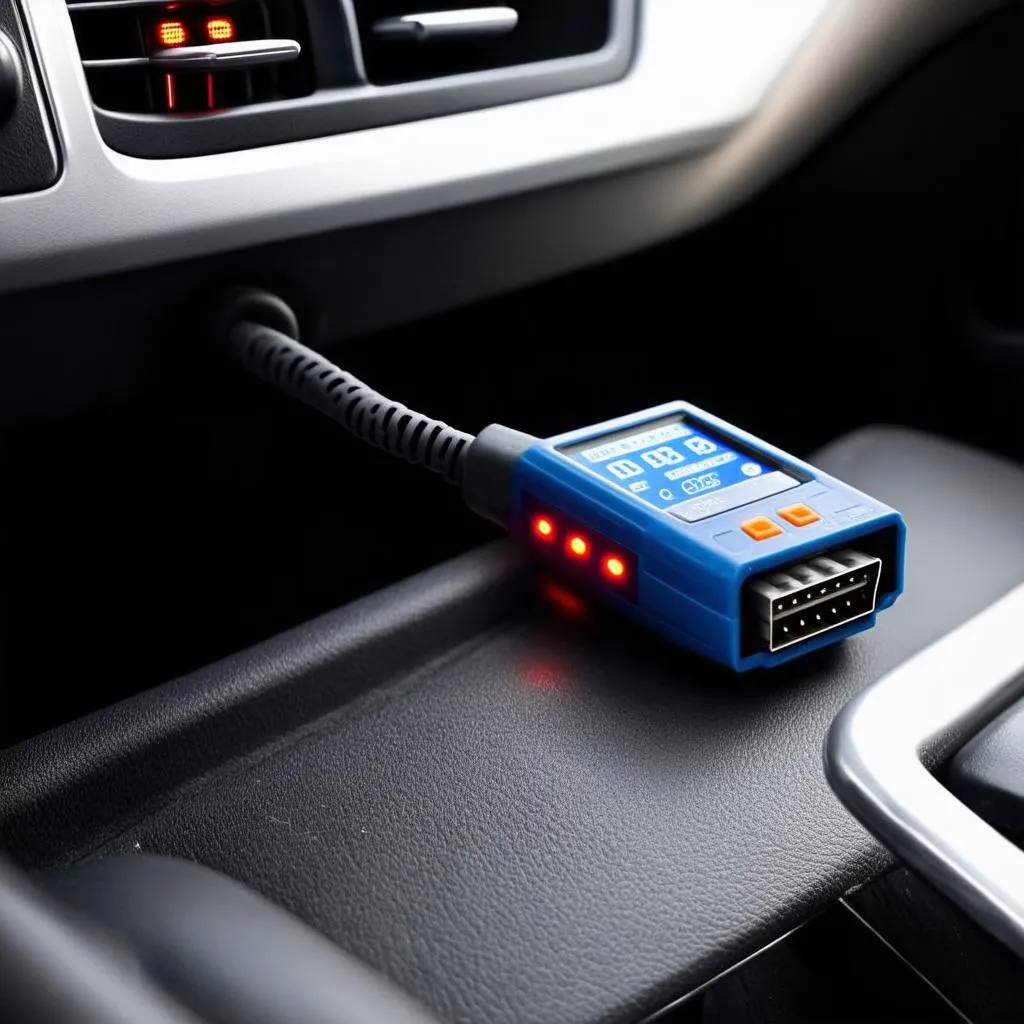 OBD2 Scanner Connected to a Car