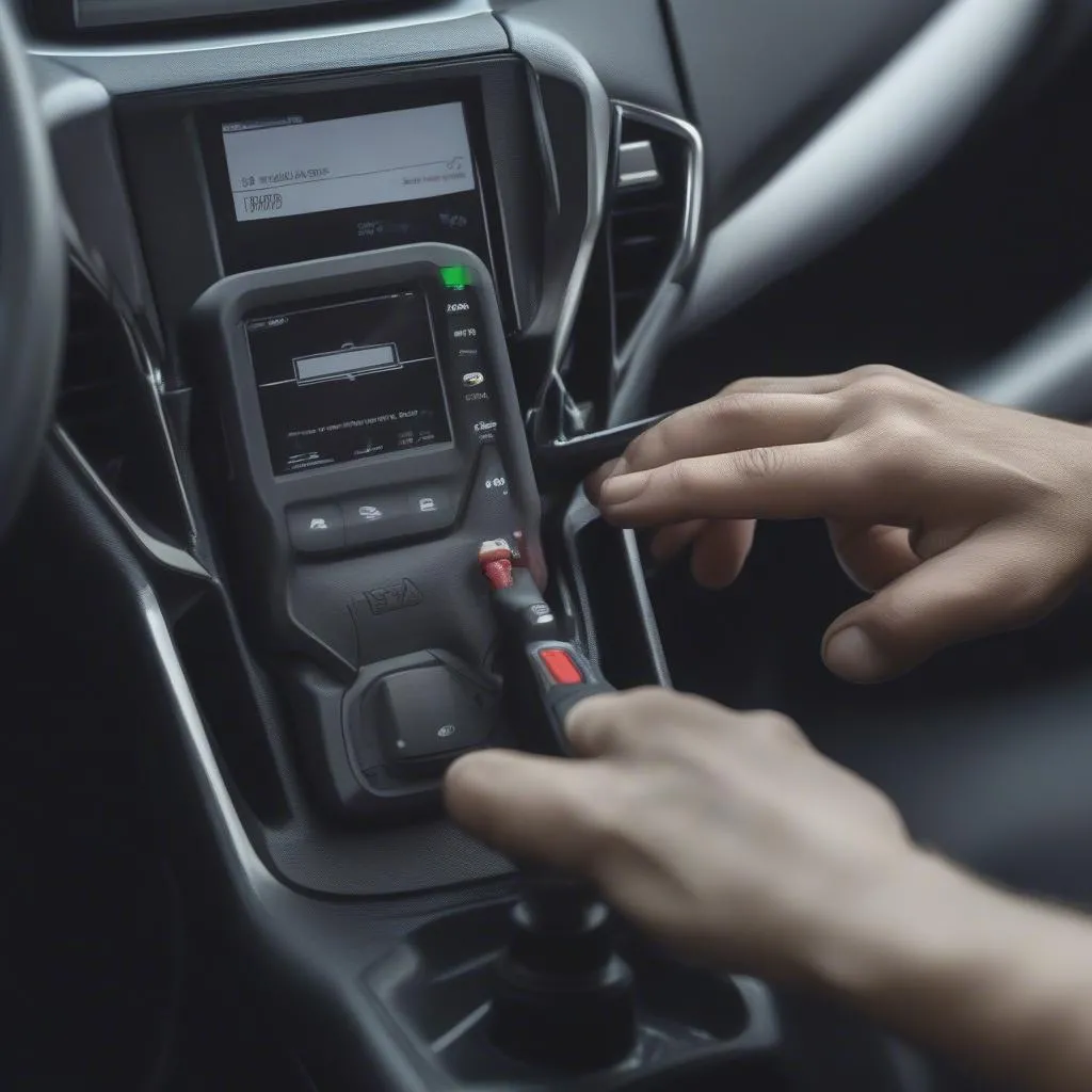 OBD2 Scanner in a Car