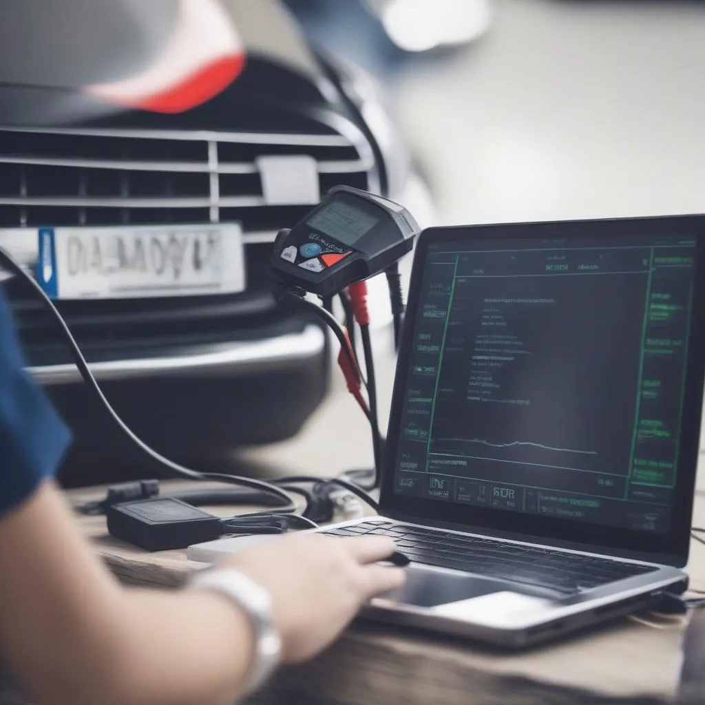 OBD2 Scanner Connected to a Mac