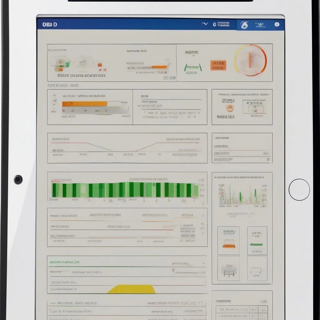 OBD2 tablet software interface