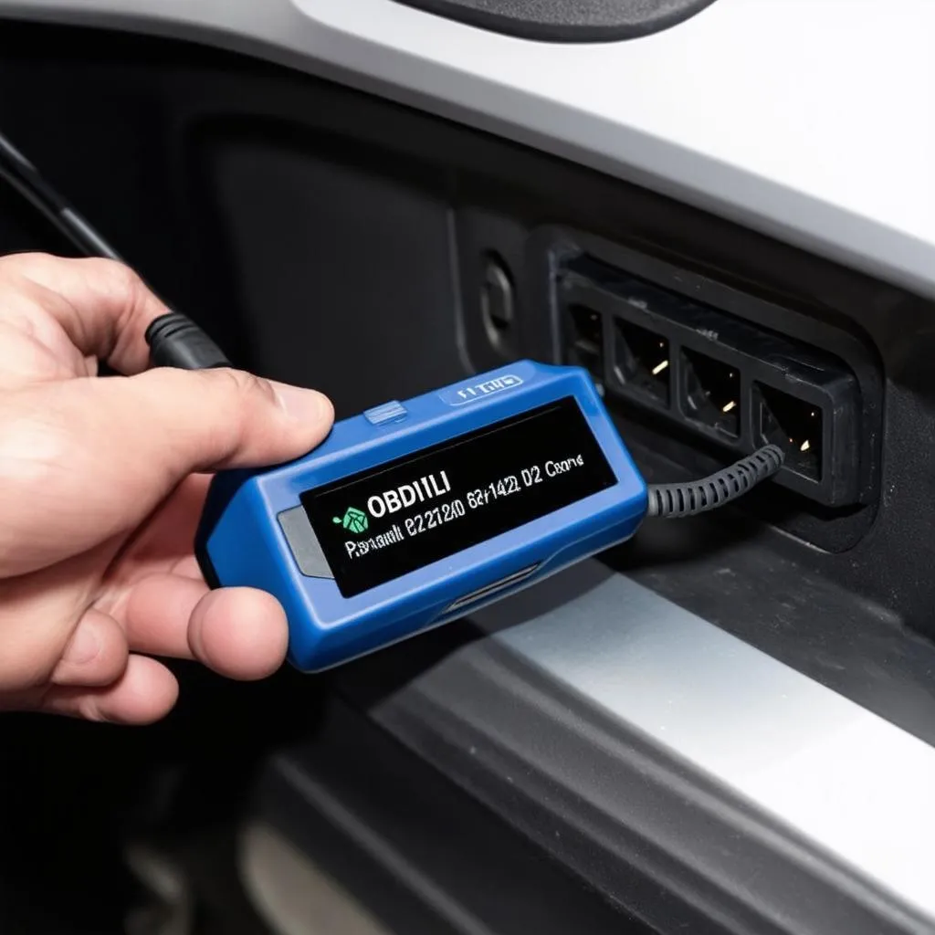 OBDII Scanner Connected to a Car