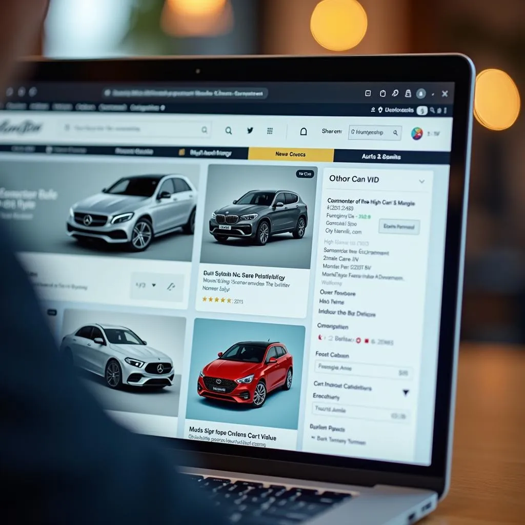 Online car marketplace website