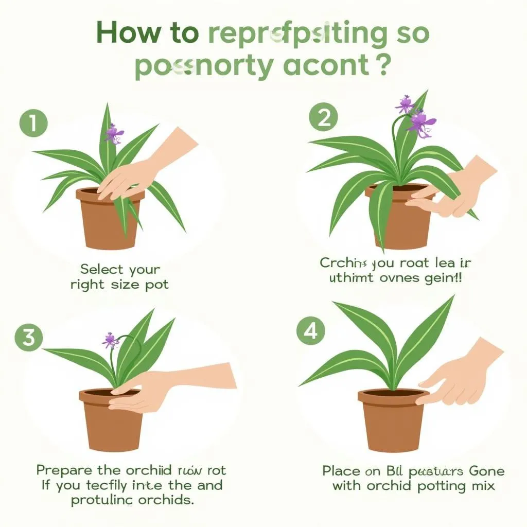 Orchid Repotting Process