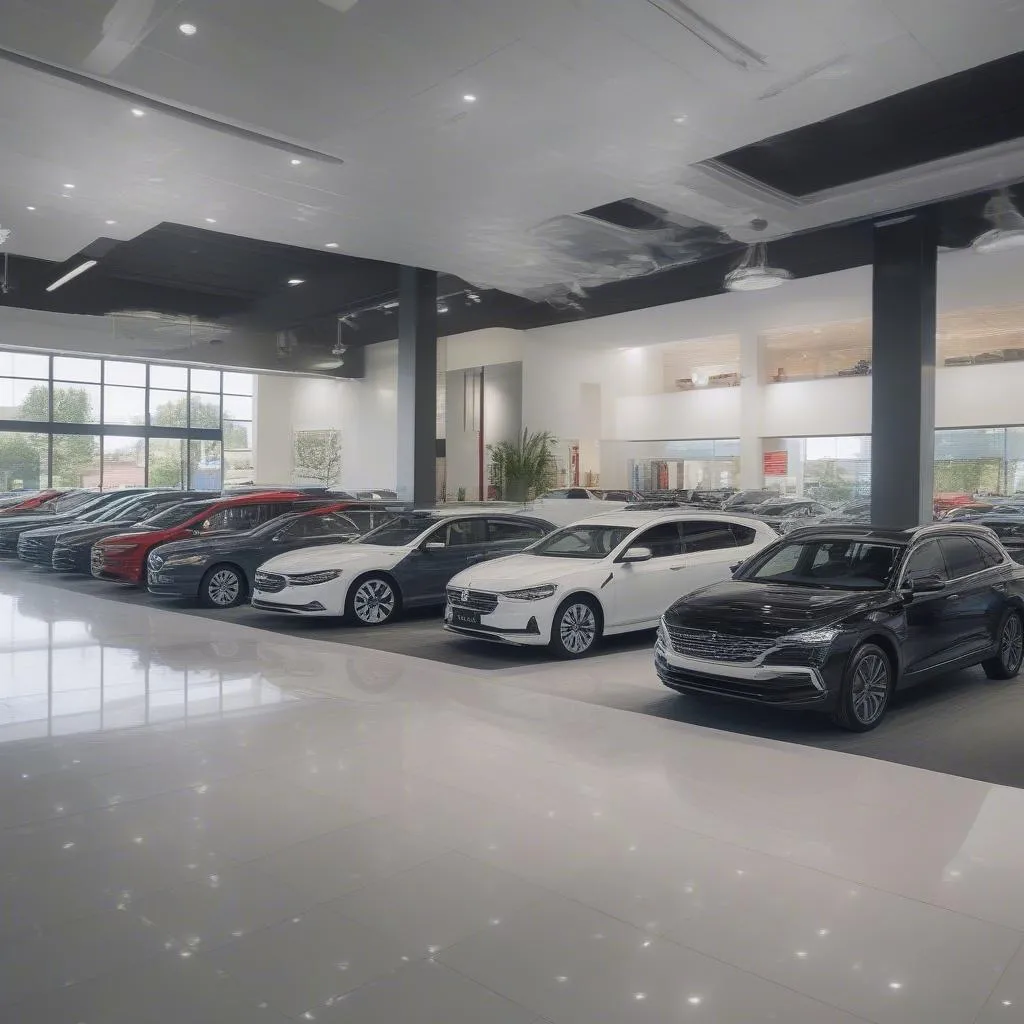 Shopping for a car online: Dealer showroom