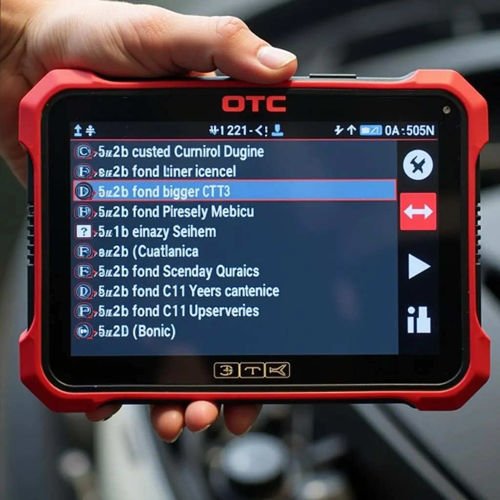 OTC Scan Tool 3109N displaying DTCs for Honda Accord