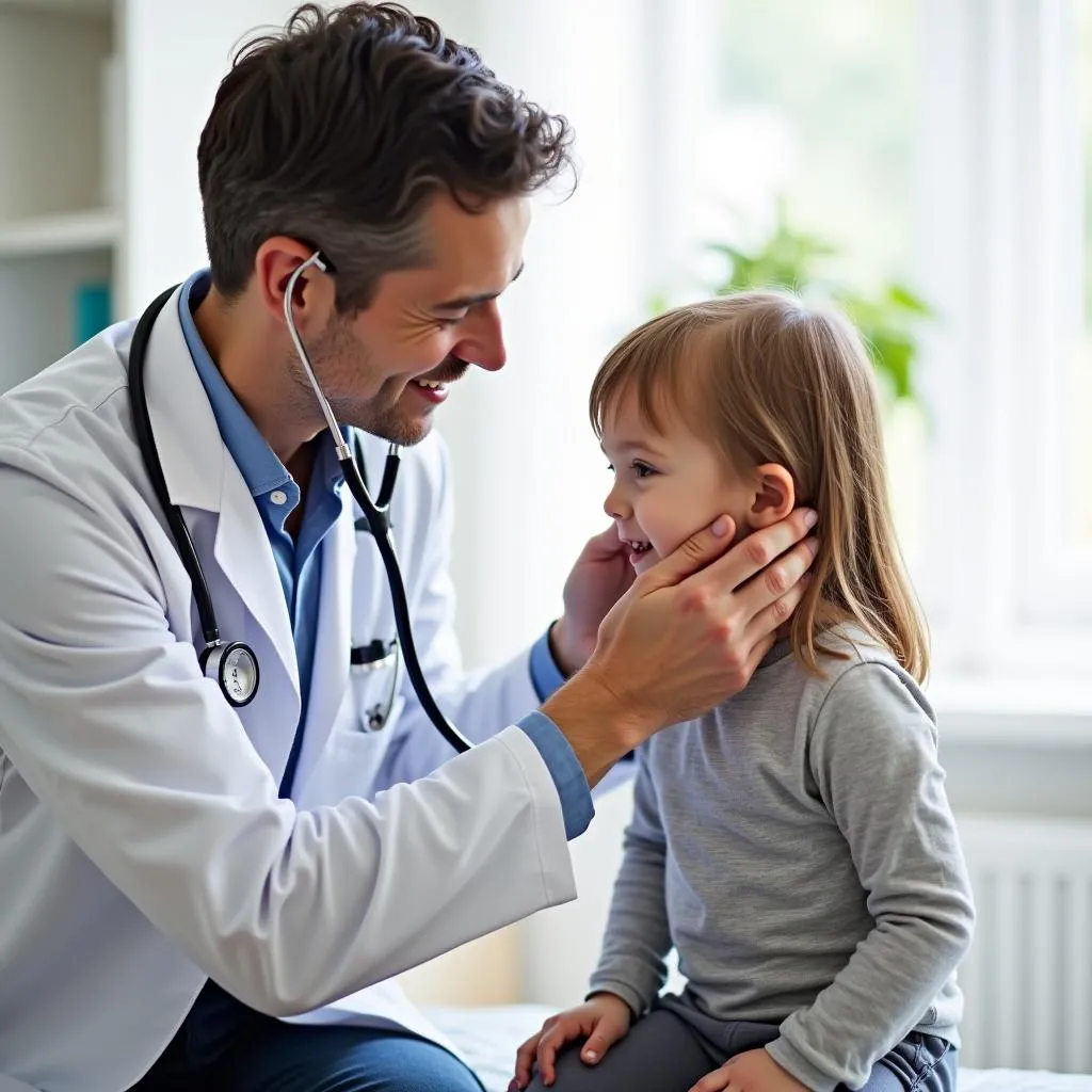 Pediatric Doctor Examining Child