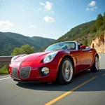 Pontiac Solstice on a Winding Road