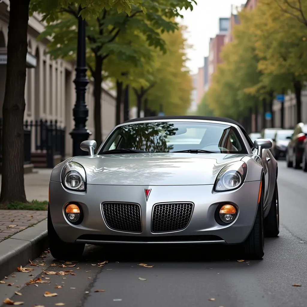 Pontiac Solstice parked on a City Street