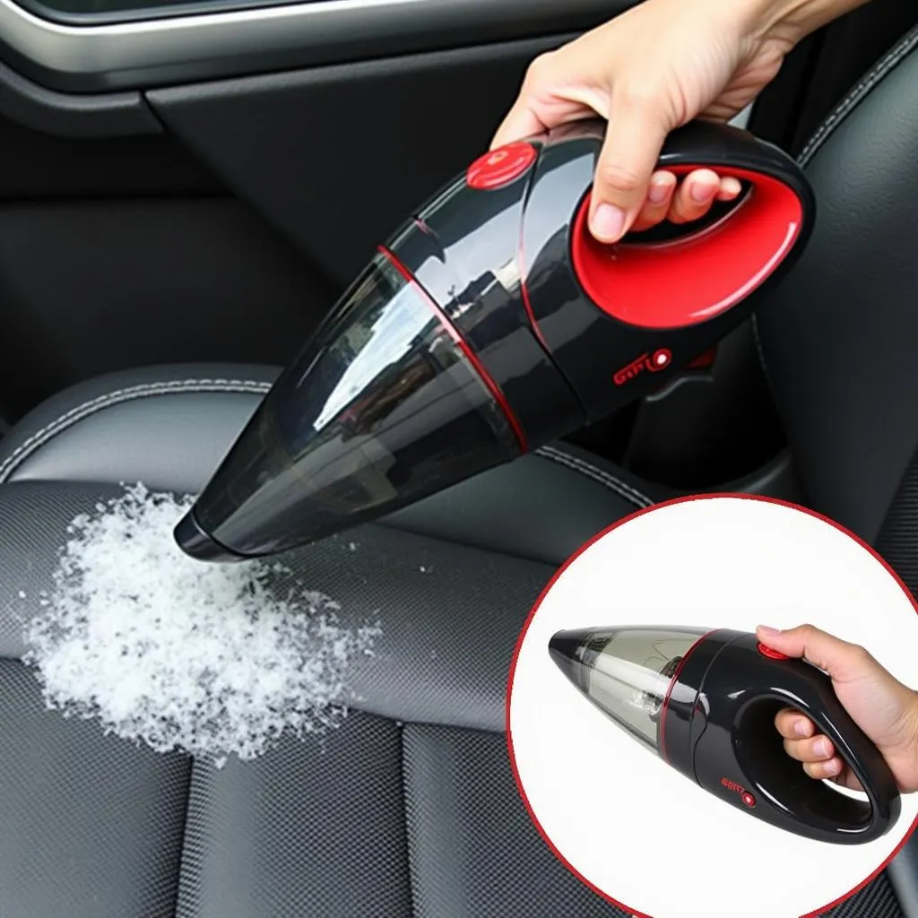 Using a Portable Car Vacuum Cleaner