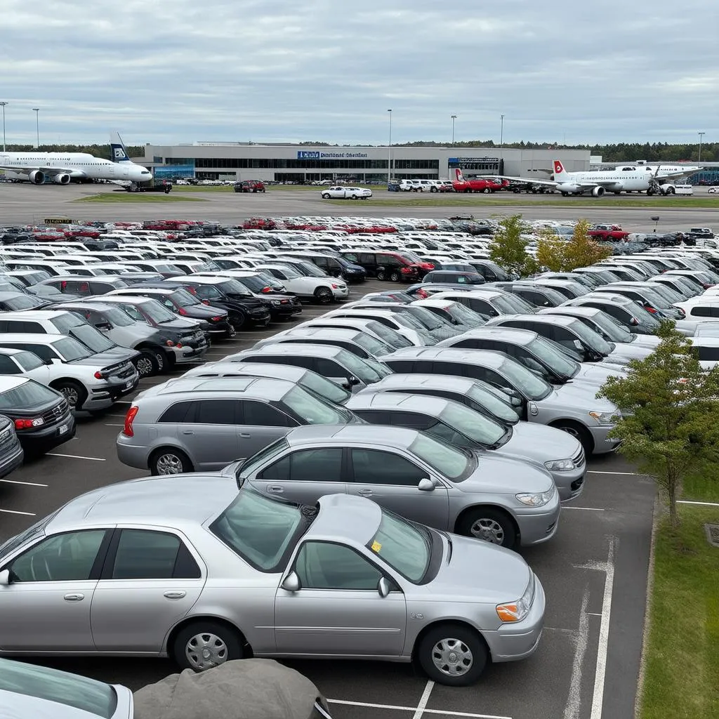 Car rental lot in Portland