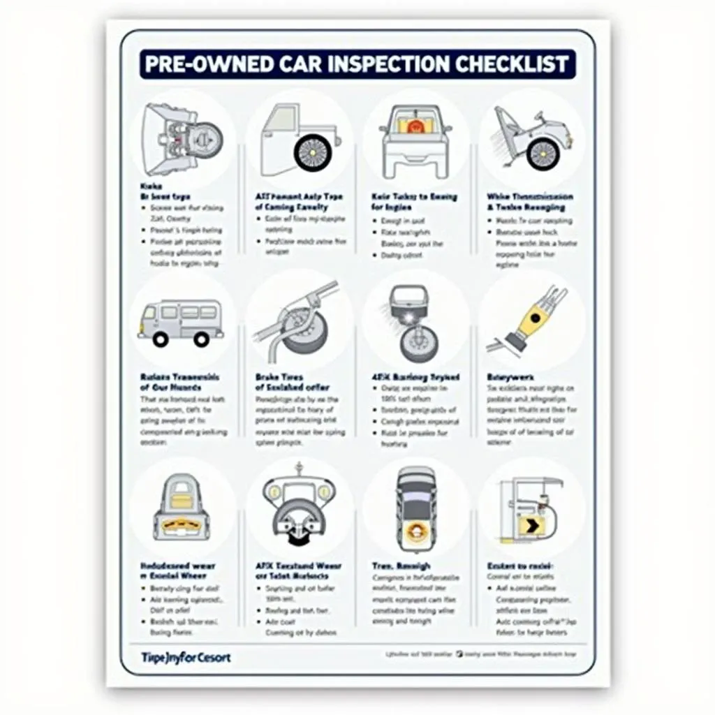 Pre-owned car inspection checklist