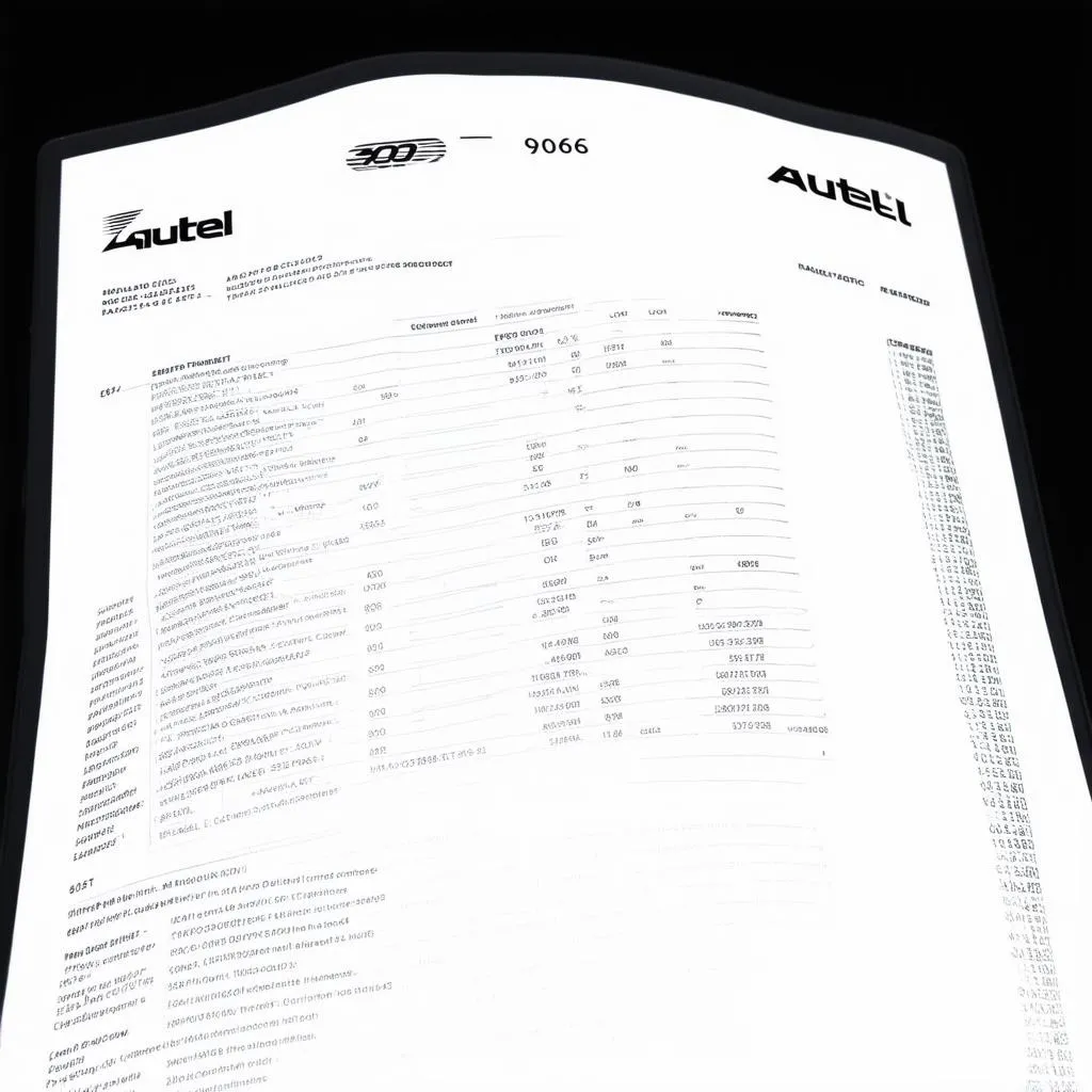 Autel 906BT printer report