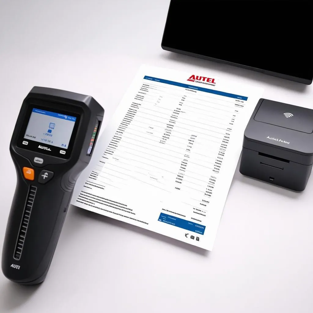 autel scanner wireless printing