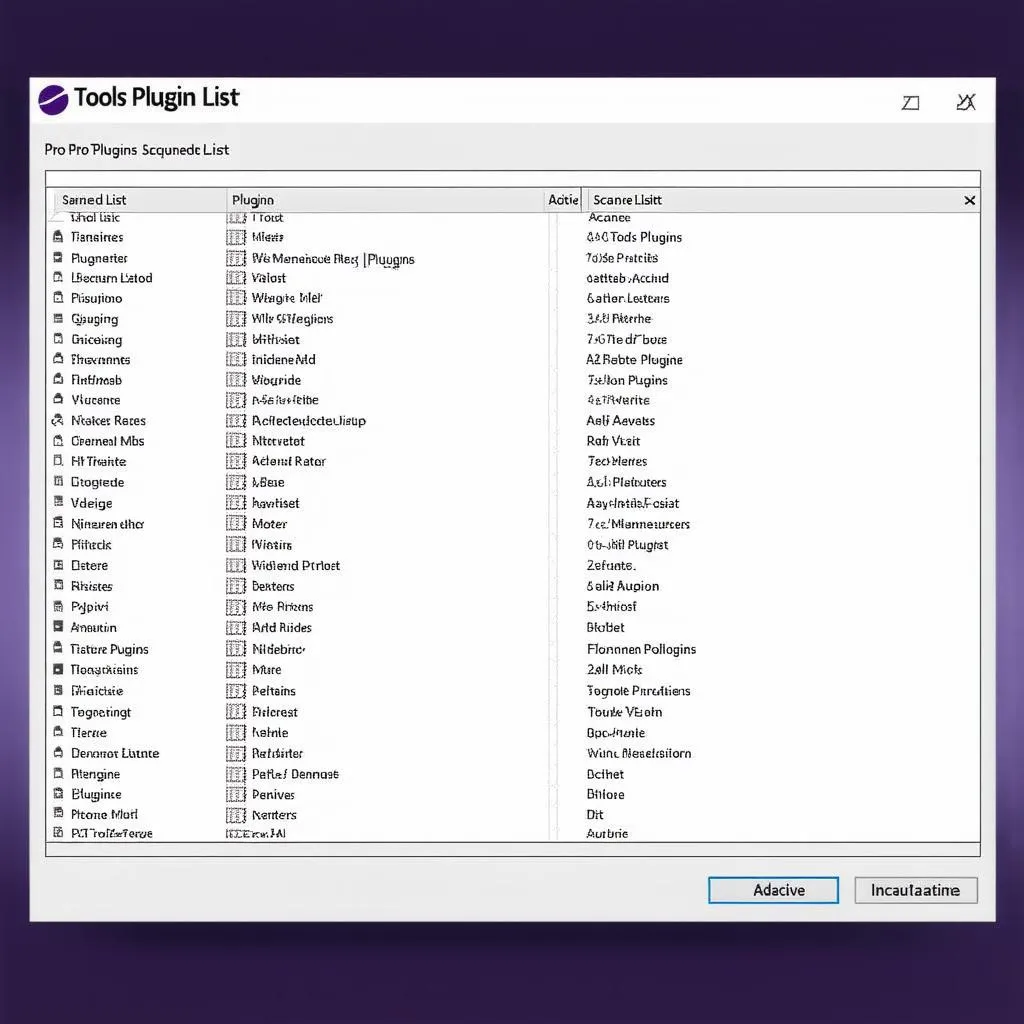 Pro Tools Plugin List