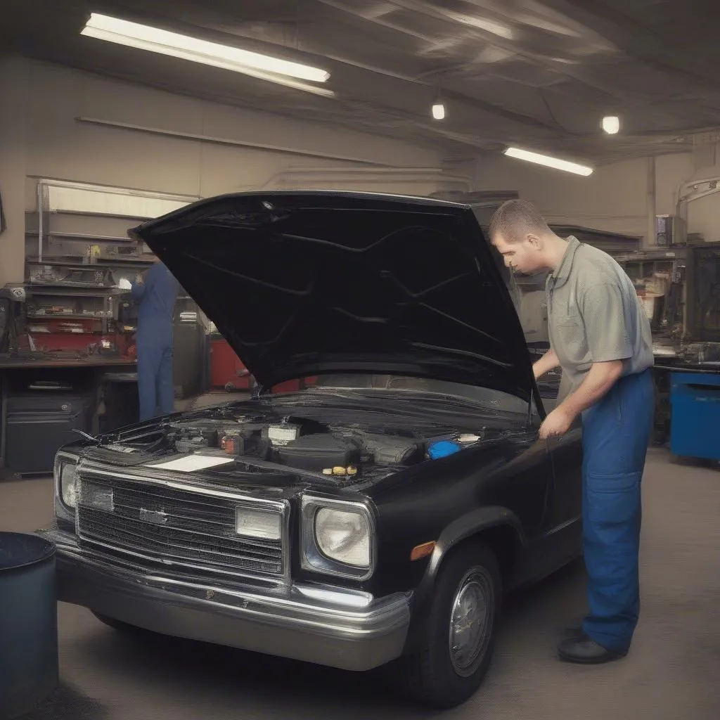 Professional Mechanic Conducting a Car Safety Inspection