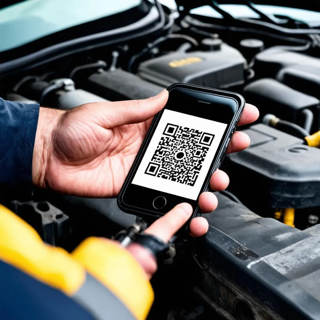 QR Code on a Car Part