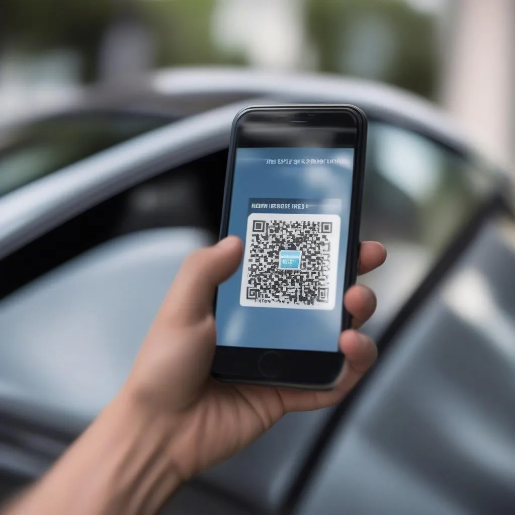 Smartphone Scanning QR Code