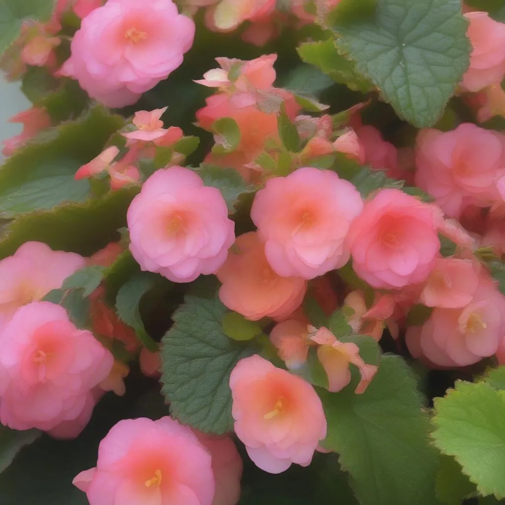 Reis Begonia in Bloom