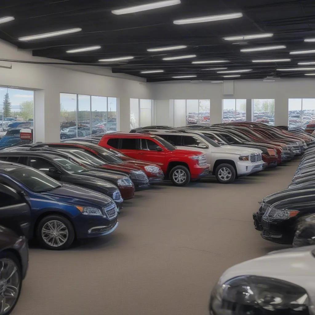 Used car dealership showroom in Reno, Nevada