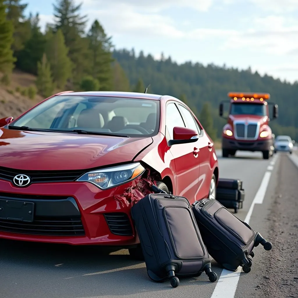 Rental Car Accident on Highway