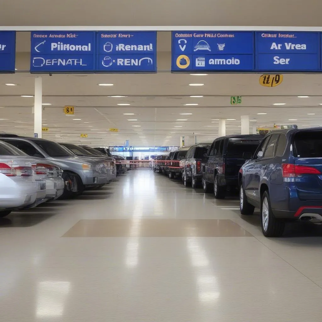 Car rental center at DFW airport