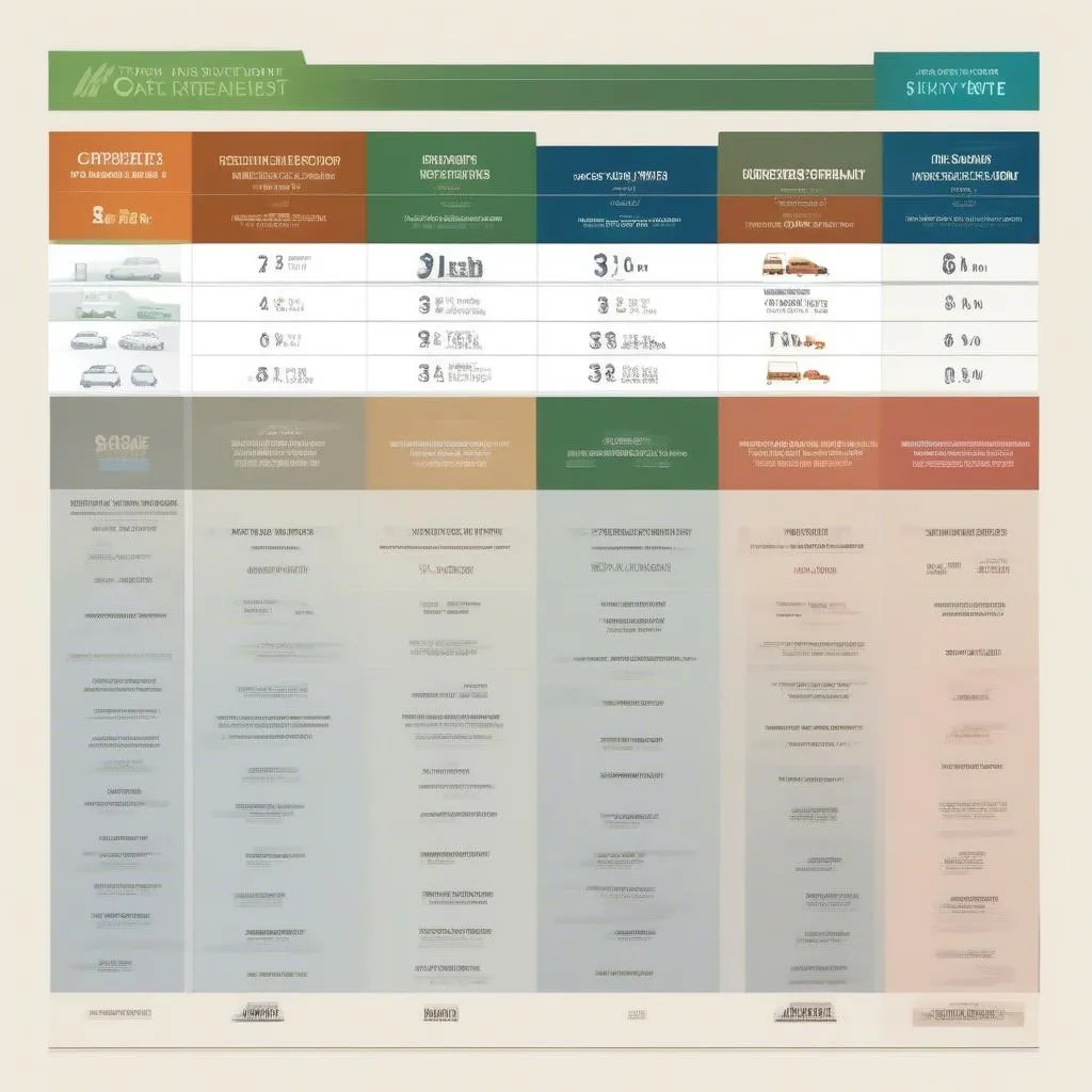 Rental Car Rates Comparison Chart