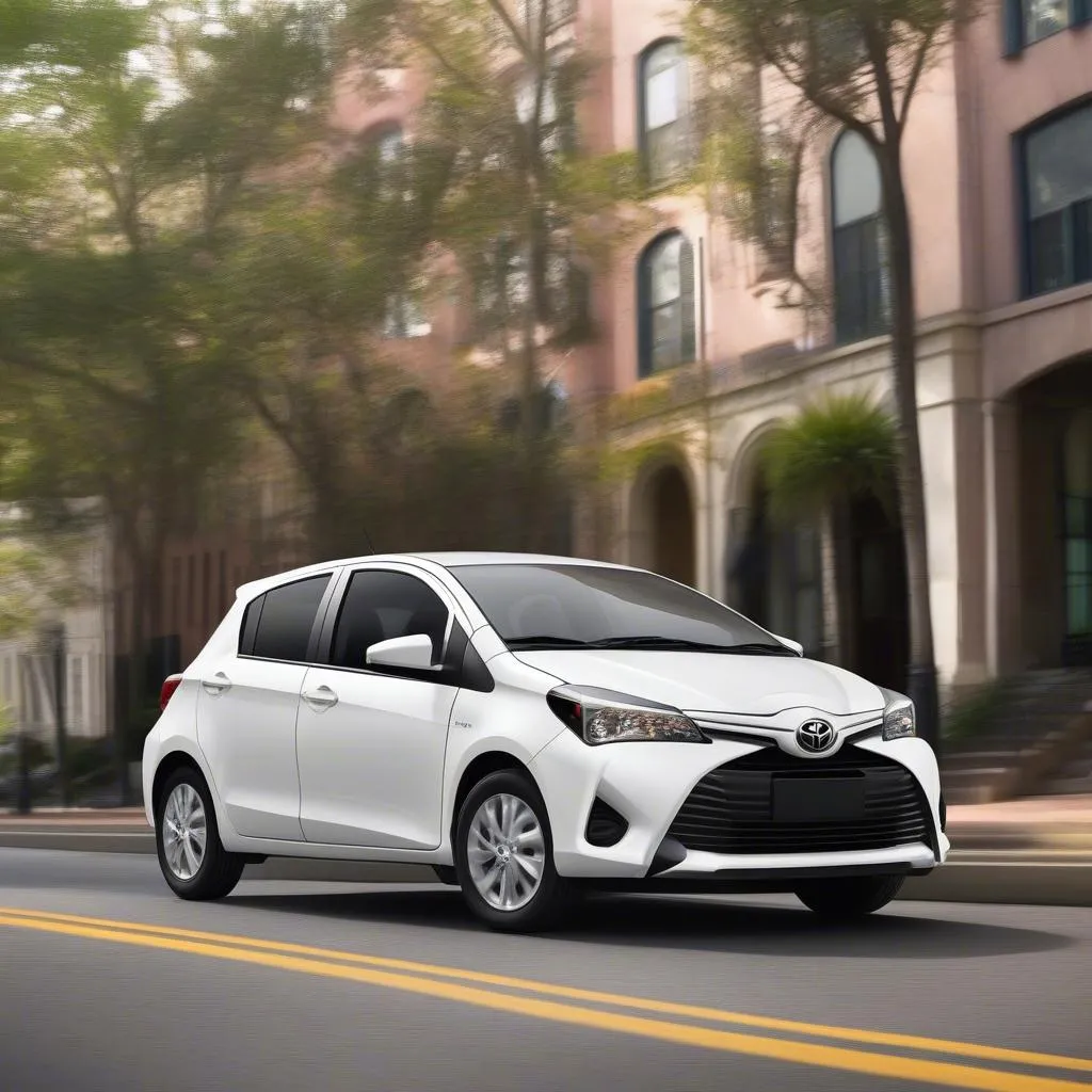 Compact rental car Toyota Yaris for solo travelers in Charleston SC