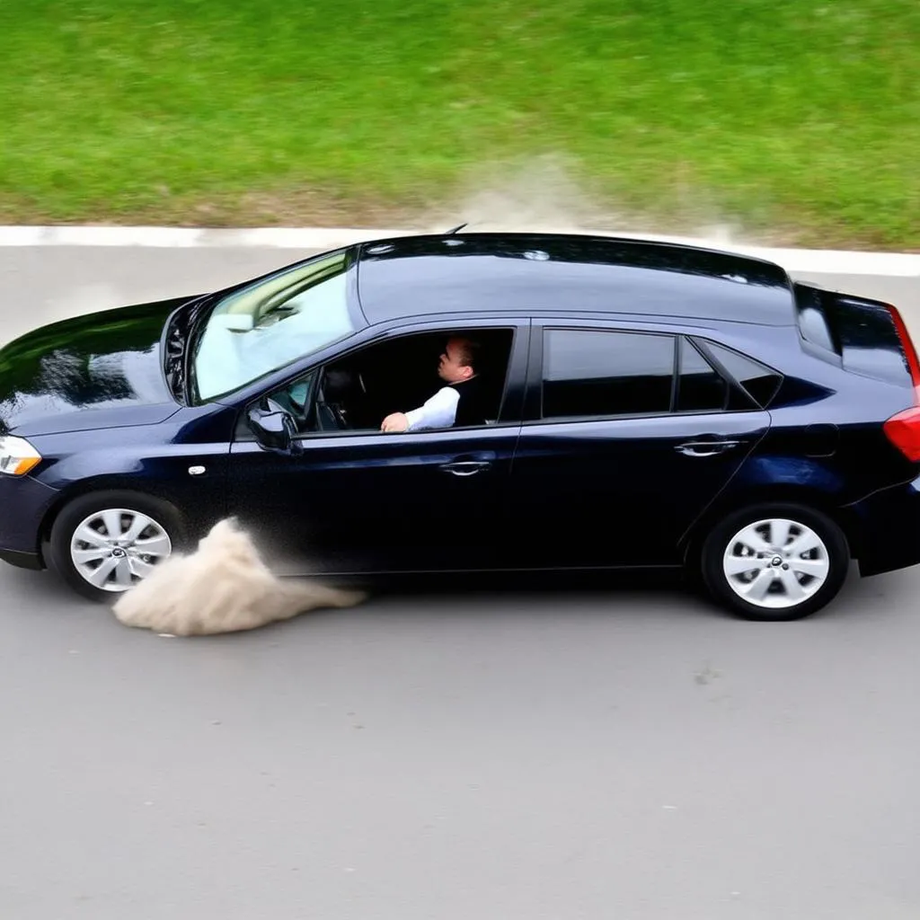 European car in rodeo mode