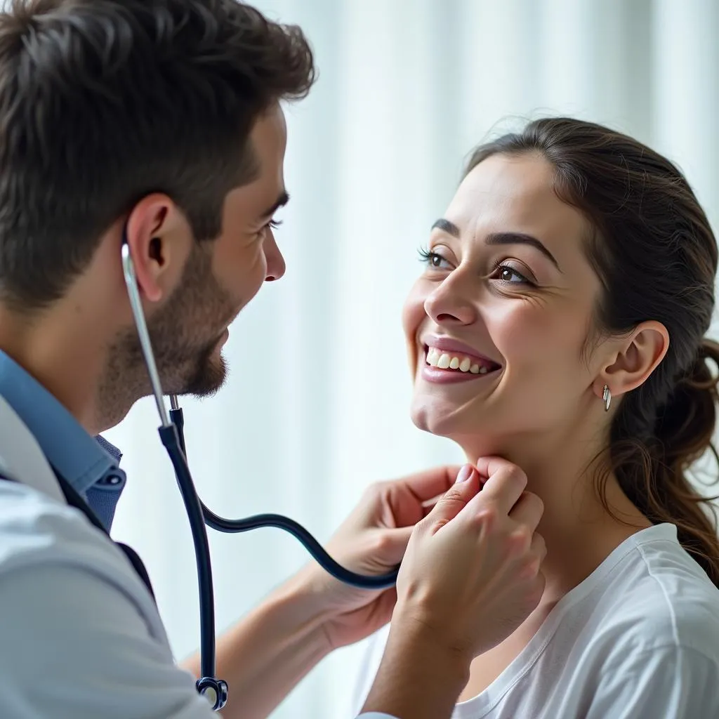 A Rothman physician examining a patient