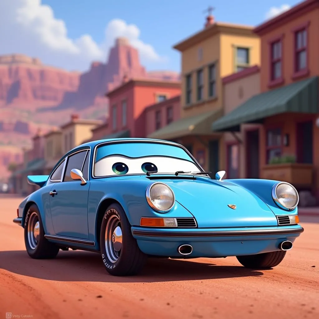 Sally Carrera: The iconic blue Porsche 911 in Radiator Springs