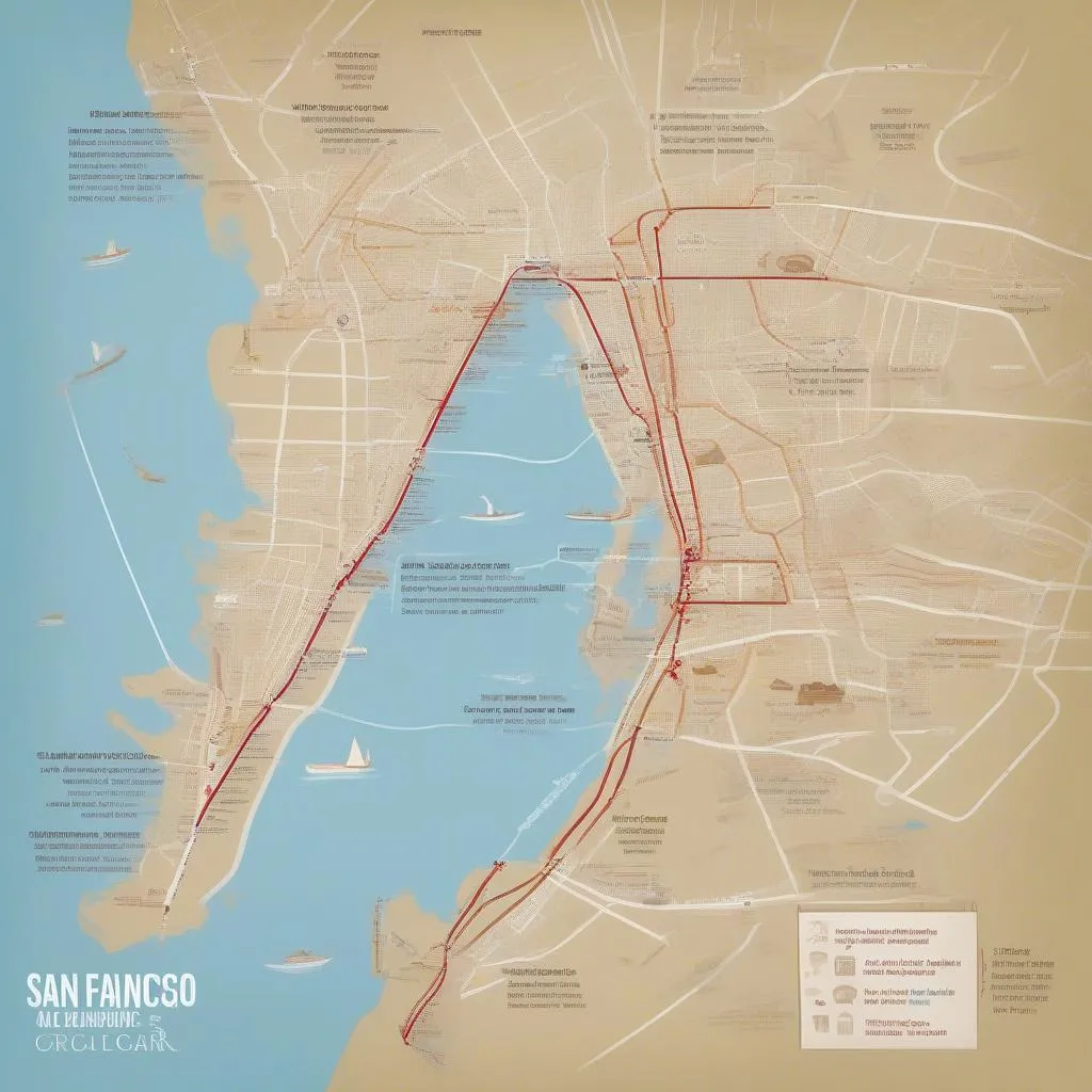 San Francisco Cable Car Routes and Landmarks