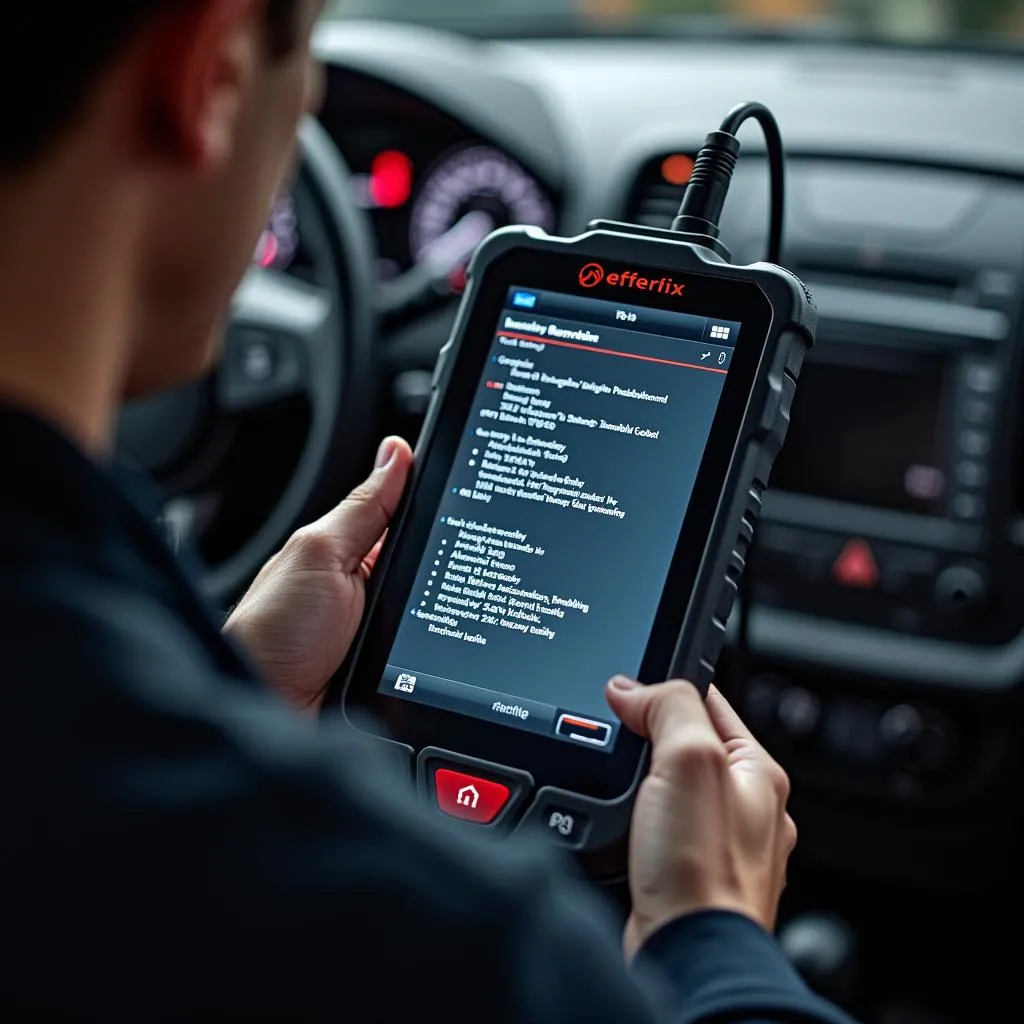 Scan tool diagnosing car anti-theft system