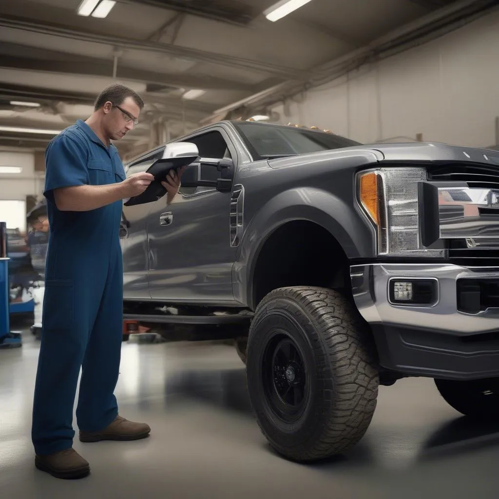 Ford F-250 diagnostics with a scan tool