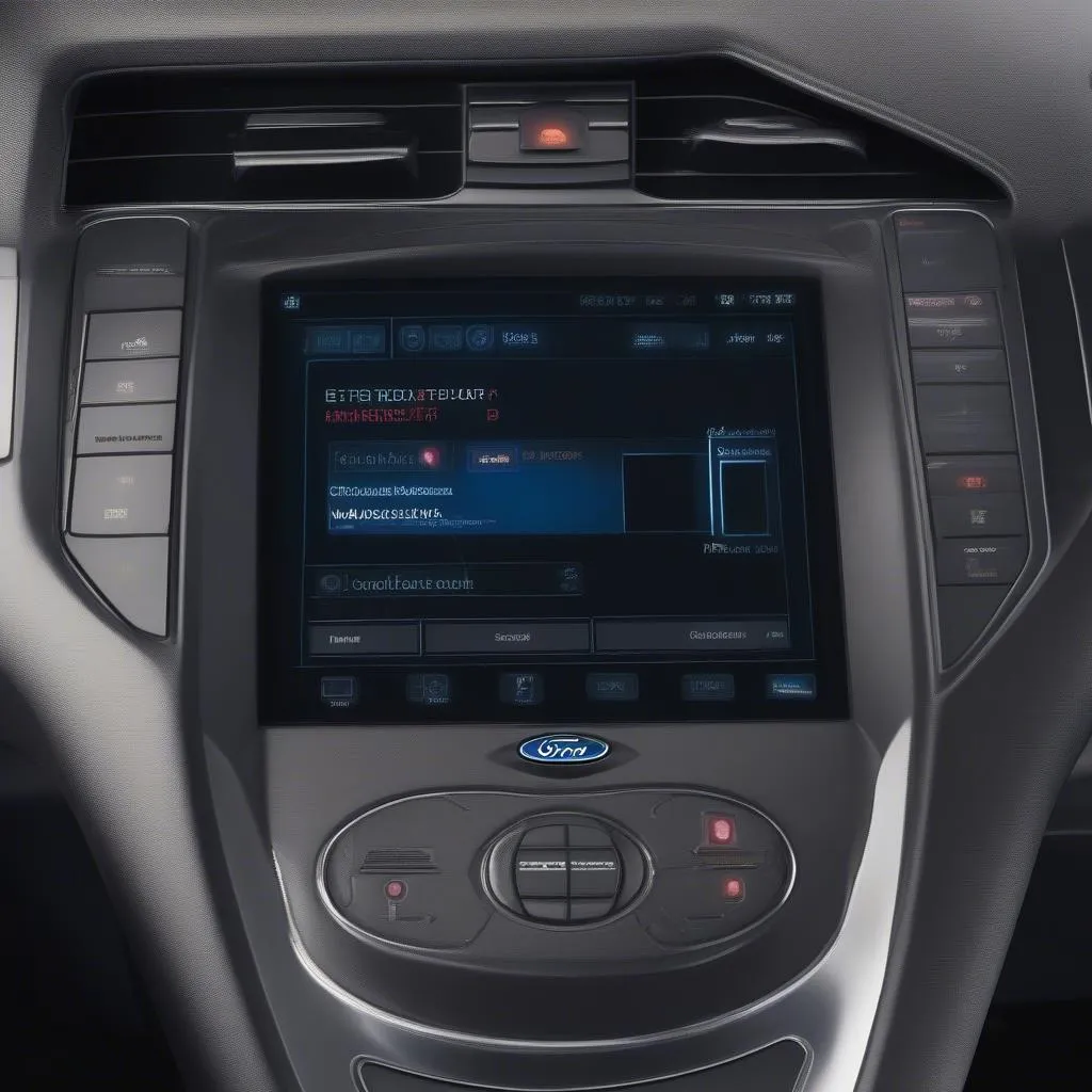 A scan tool connected to a Ford Fusion