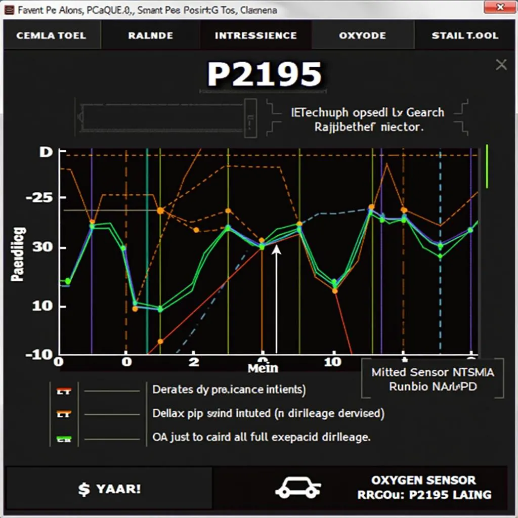 Scan tool graph depicting P2195 code