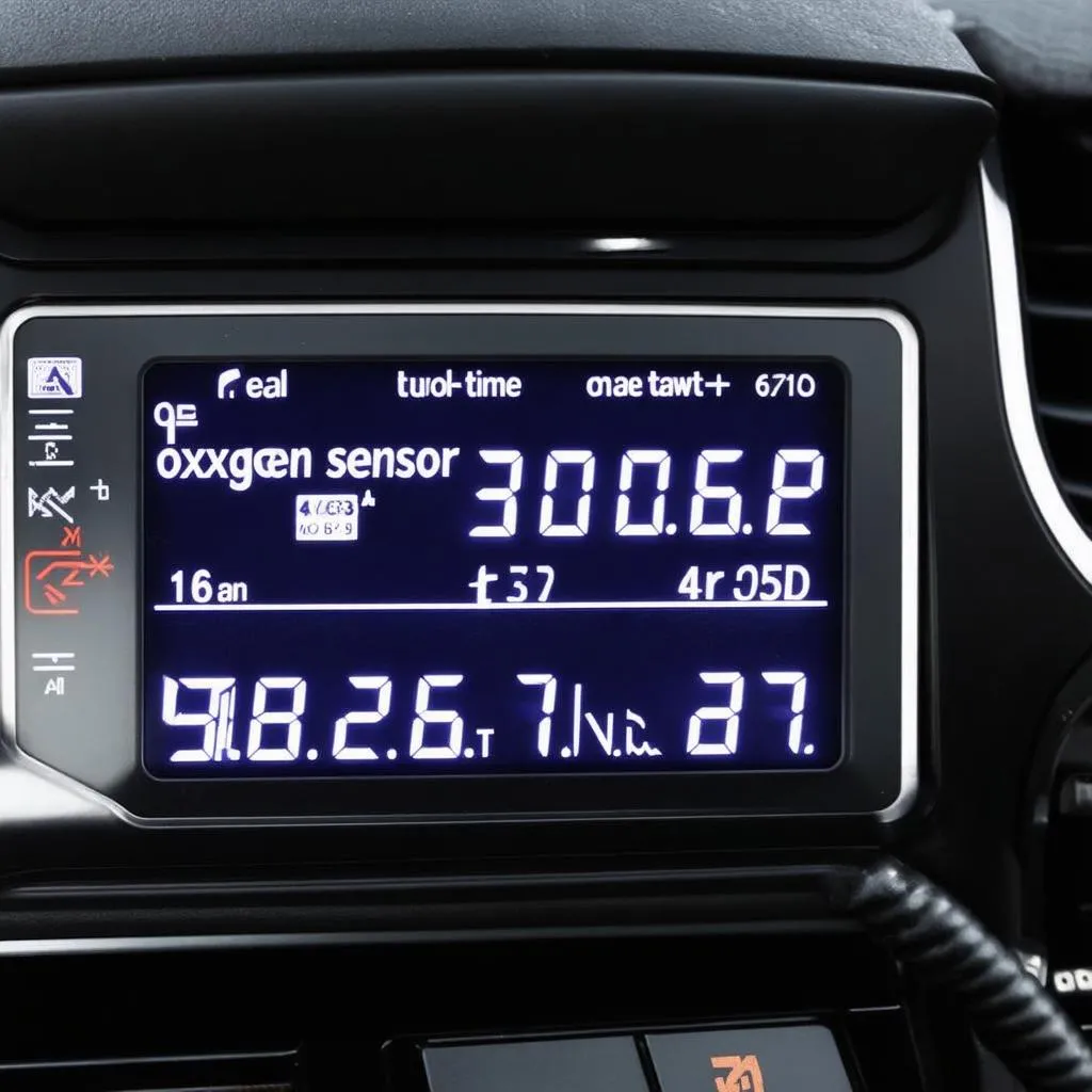 Scan Tool Displaying Oxygen Sensor Readings