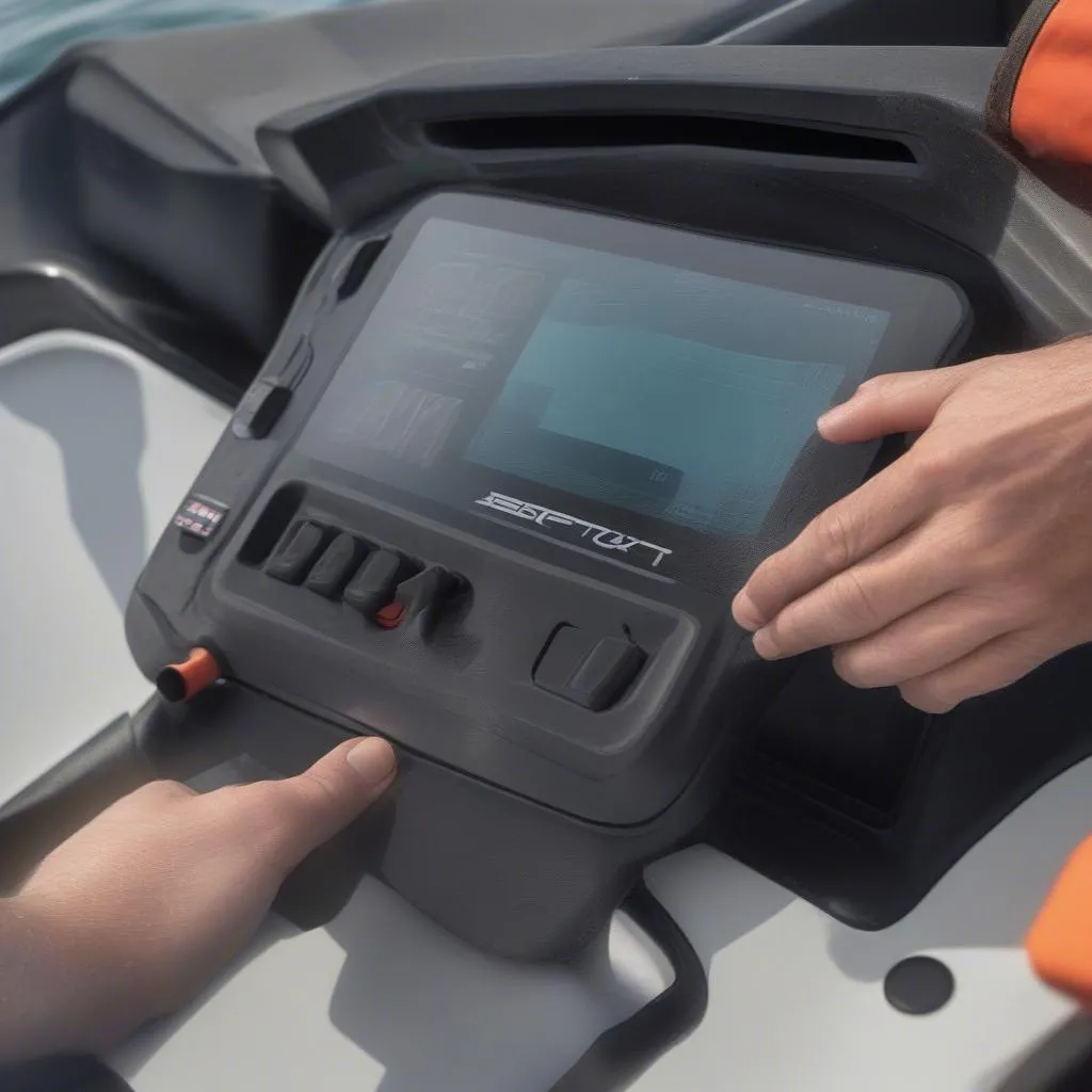 Sea Doo 2022 scan tool used for diagnosing issues on a Sea Doo watercraft