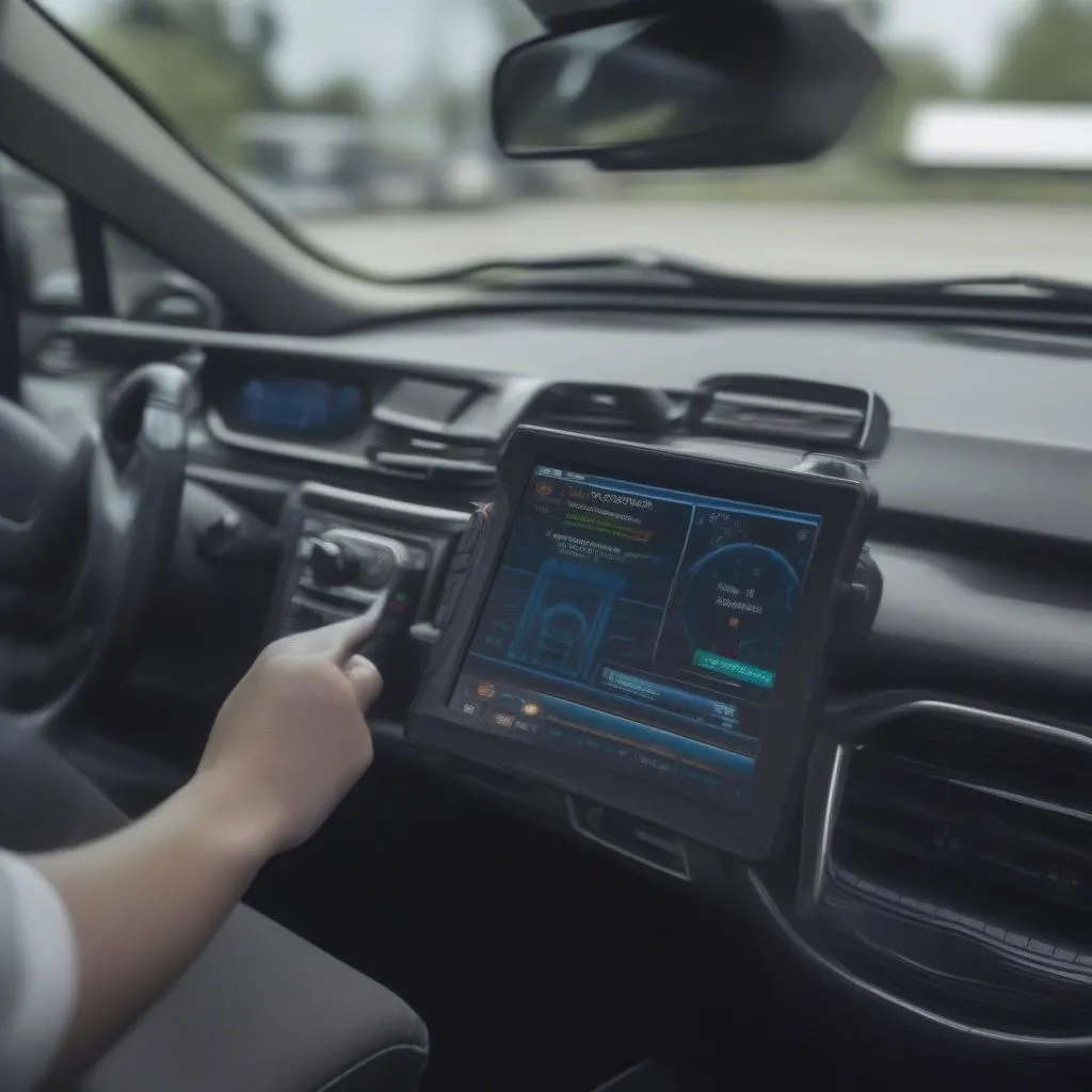 Car Dashboard with Scanner Tool