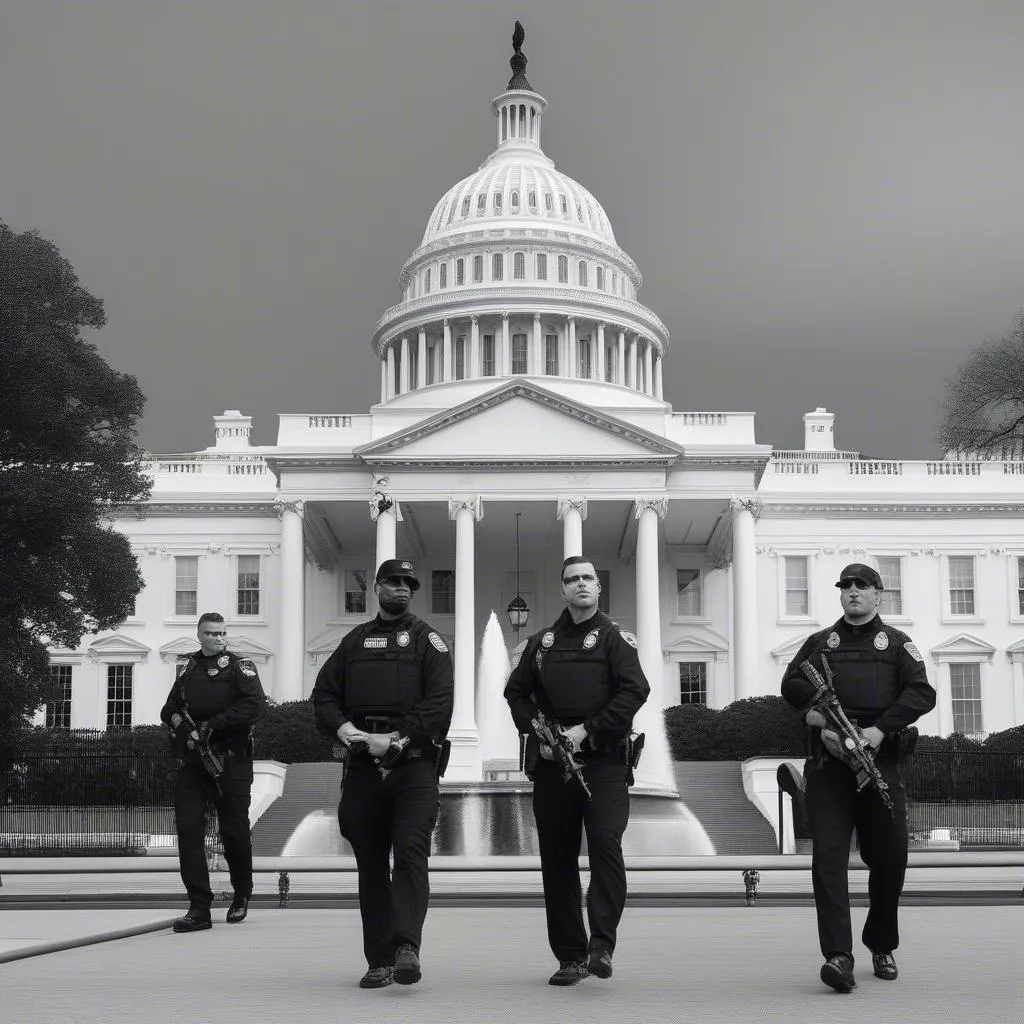 Secret Service Patrol at the White House