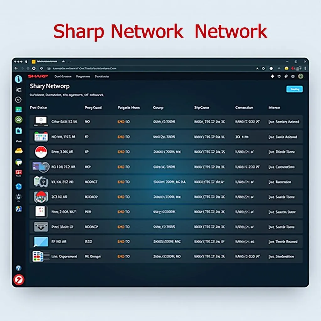 Sharp network scan tool dashboard