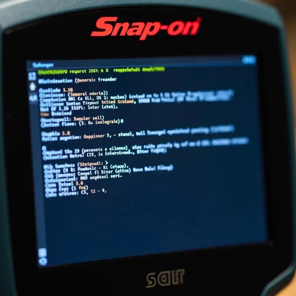 Snap-On Scanner Displaying Error Message